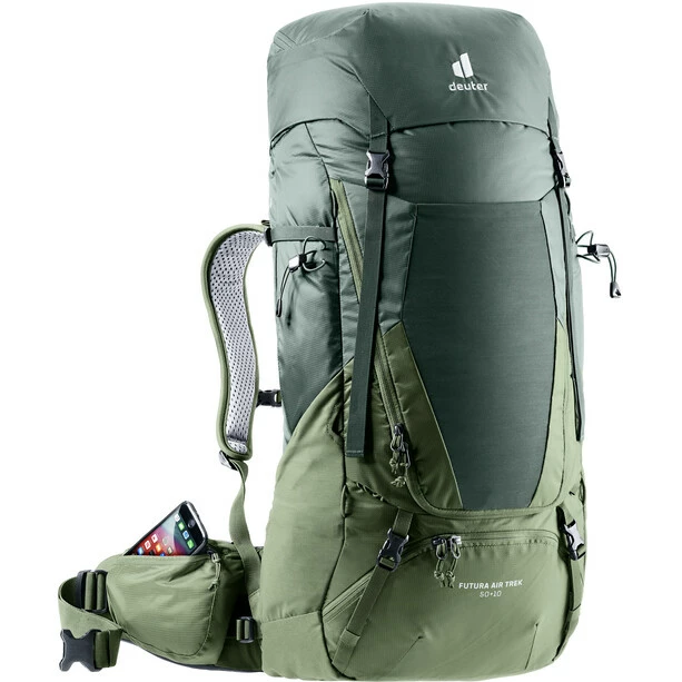Deuter Futura Air Trek 50 + 10 Backpack ivy/khaki 5 Deuter Futura Air Trek 50 + 10 Backpack ivy/khaki - Image 5