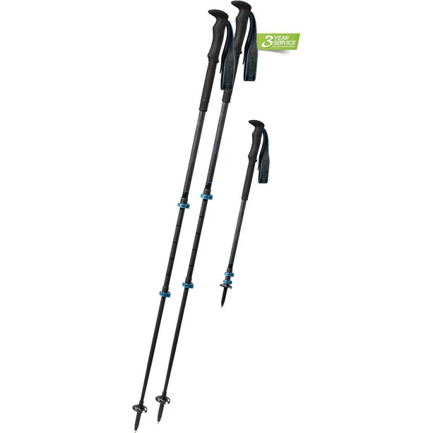 Komperdell Carbon C3 Pro Trekking Poles black/blue 1 Komperdell Carbon C3 Pro Trekking Poles black/blue