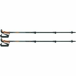 LEKI Khumbu AS Trekking Poles dark anthracite-orange-black