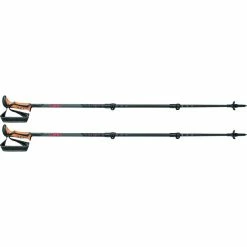 LEKI Khumbu Trekking Poles dark anthracite-white-bright red