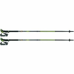 LEKI Sherpa FX.One Carbon Mountaineering Poles naturalcarbon-neonyellow-white